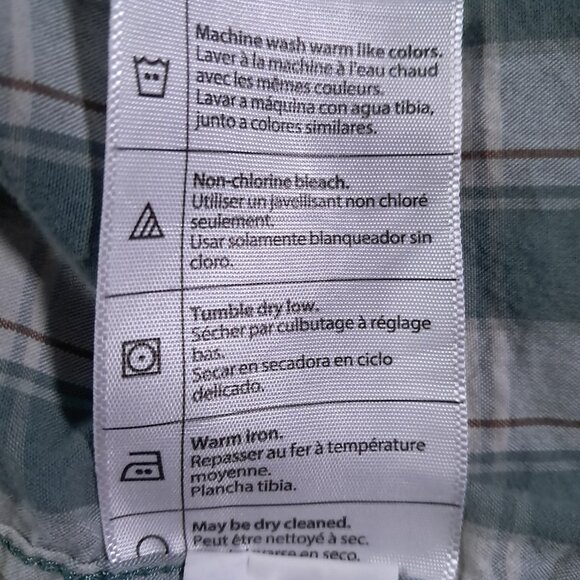 Carhartt Button Down Shirt Mens XL 100% Cotton Relaxed Fit Green Plaid 104174 - Picture 11 of 11